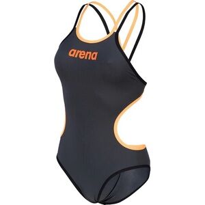 Arena Women's Black & Orange One-Piece Swim Suit